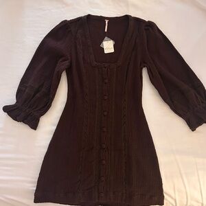 Free People Brown Mini Dress